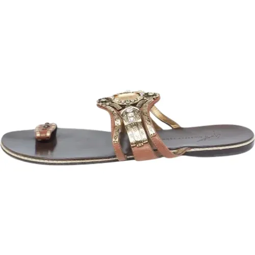 Pre-owned Leather sandals , female, Sizes: 6 UK - Giuseppe Zanotti Pre-owned - Modalova