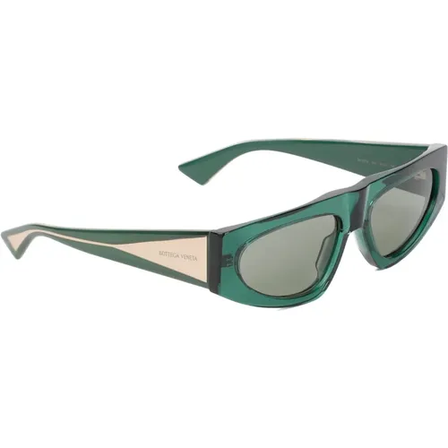 Grüne Kristall Acetat Sonnenbrille - Bottega Veneta - Modalova