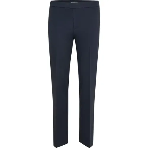 Straight-Leg Dark Navy Trousers , female, Sizes: 2XS, M, 3XL, L, XS, XL, S - Part Two - Modalova