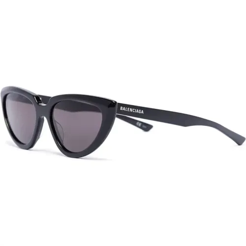 Schwarze Sonnenbrille mit Zubehör , Damen, Größe: 55 MM - Balenciaga - Modalova