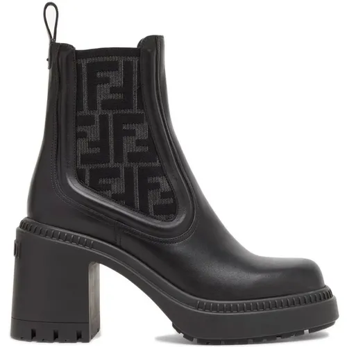 Elastic Insert Platform Boots , female, Sizes: 3 UK - Fendi - Modalova