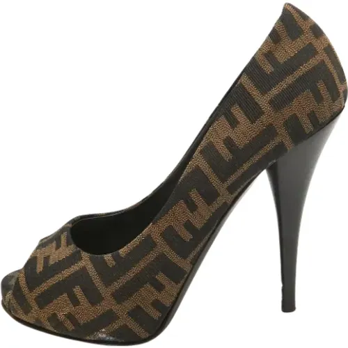 Pre-owned Pumps, female, , Size: 9 1/2 US Pre-owned Canvas heels - Fendi Vintage - Modalova