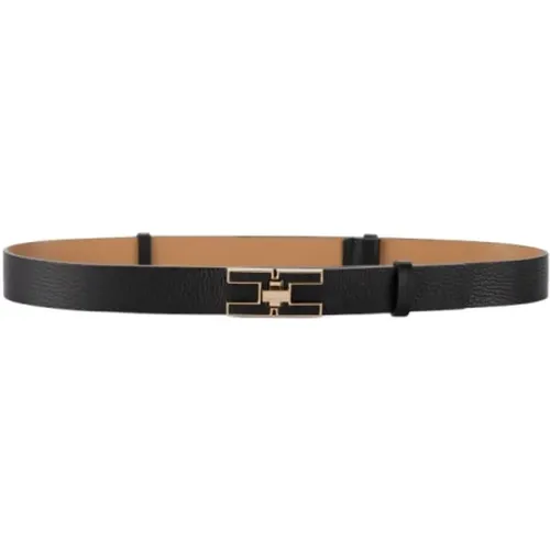 Belts, female, , Size: M Leather Belt - Elisabetta Franchi - Modalova