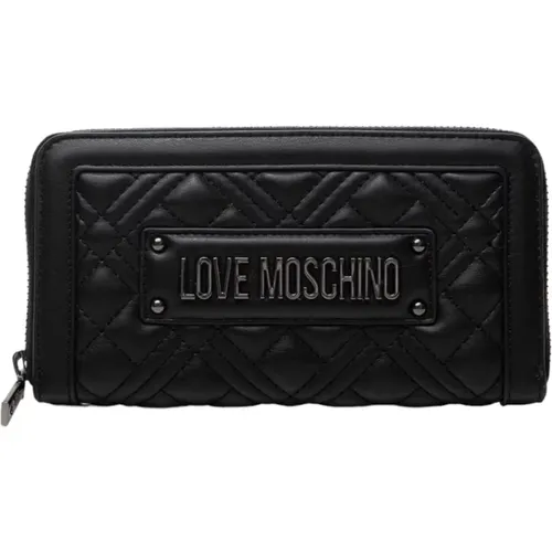 Wallets & Cardholders, female, , Size: ONE SIZE Women's Wallet with Coin Pocket - Love Moschino - Modalova