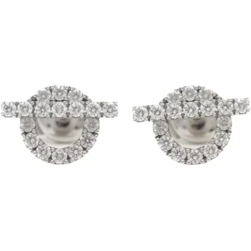 Pre-owned Jewellery, female, , Size: ONE SIZE Pre-owned Silver earrings - Hermès Vintage - Modalova