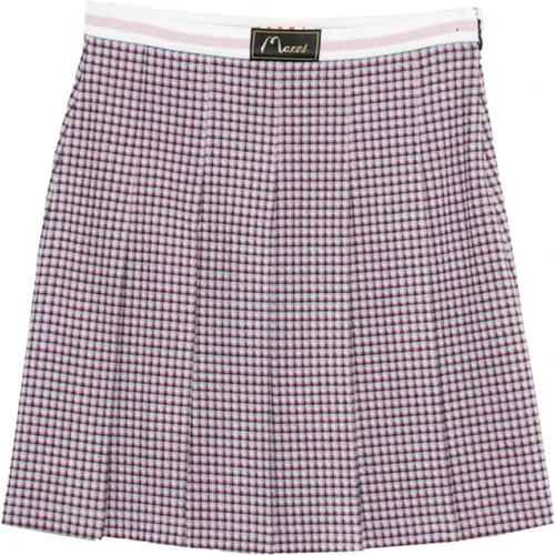 Short Skirts, female, , Size: 2XS Pleated Mid-Rise Skirt - Marni - Modalova