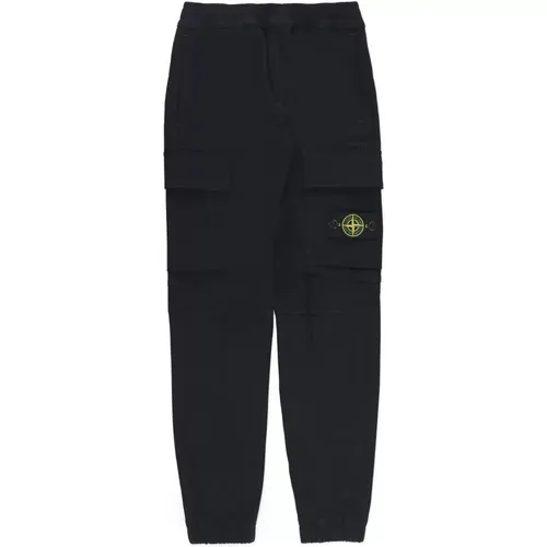 Cargohose Schwarz Elastischer Bund - Stone Island - Modalova