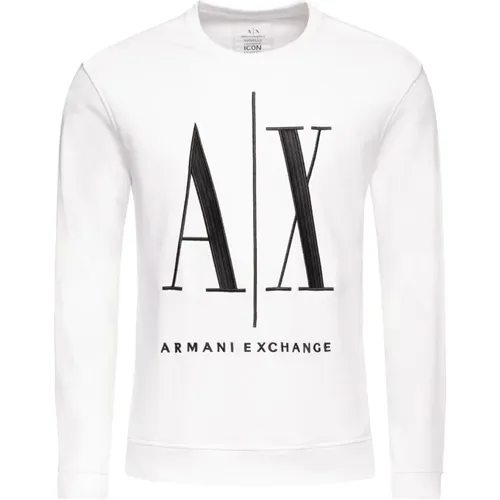 Sweatshirts, male, , Size: XL Stylish Cotton Sweatshirt - Armani Exchange - Modalova