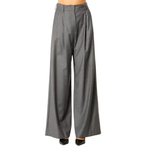 Weite Hose - Grau Melange - Max Mara Weekend - Modalova