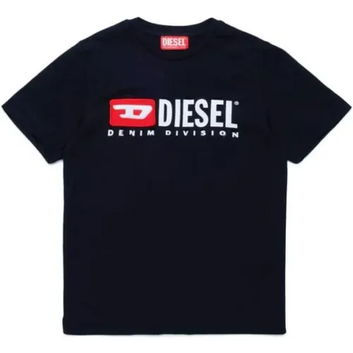 T-Shirt mit Rissen und Logo Diesel - Diesel - Modalova