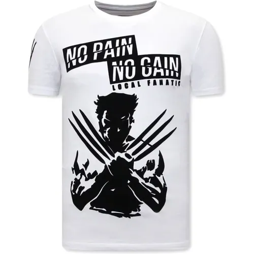 Wolverine X Man T-Shirt with Print , male, Sizes: L, XL, 2XL, M, S - Local Fanatic - Modalova