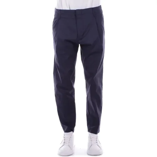 Trousers with Logo Zipper , male, Sizes: W31, W33 - Dondup - Modalova