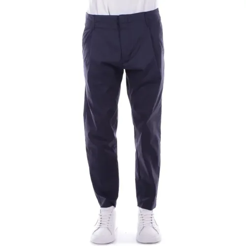 Trousers with Logo Zipper , male, Sizes: W31, W34, W33 - Dondup - Modalova
