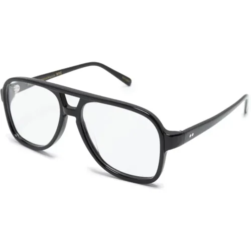 Schwarze Optische Brille, vielseitig und stilvoll , unisex, Größe: 54 MM - Moscot - Modalova