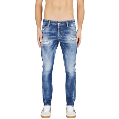 Twist Blaue Slim Fit Jeans , Herren, Größe: XL - Dsquared2 - Modalova