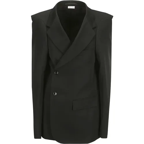Side Fastening Shoulder Detail Jacket , female, Sizes: M, L - Comme des Garçons - Modalova