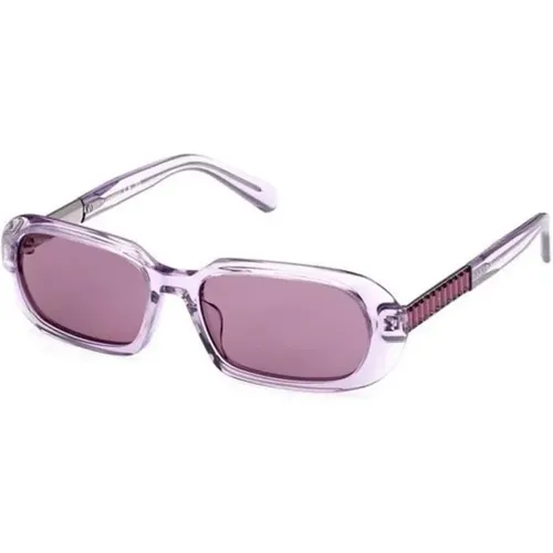 Sunglasses, female, , Size: ONE SIZE Violet Mirror Dial Women's Sunglasses - Swarovski - Modalova