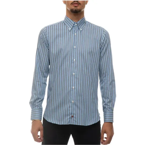 Striped Button-Down Casual Shirt , male, Sizes: L, 6XL - Càrrel - Modalova