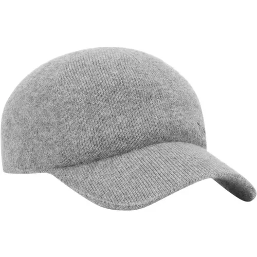 Caps, male, , Size: 59 CM Cashmere Knitted Baseball Cap Grey - Saint Laurent - Modalova