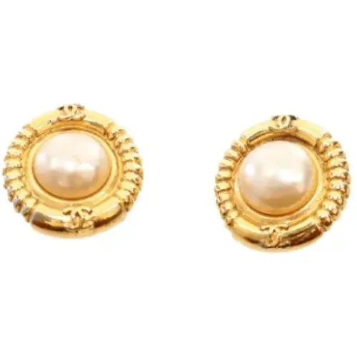 Pre-owned Jewellery, female, , Size: ONE SIZE Pre-owned Pearl earrings - Chanel Vintage - Modalova