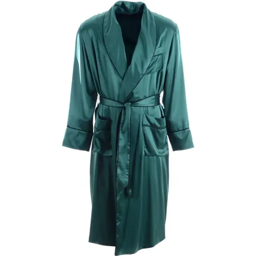 Robes, male, , Size: L Luxury Silk Robe for Men - Dolce & Gabbana - Modalova