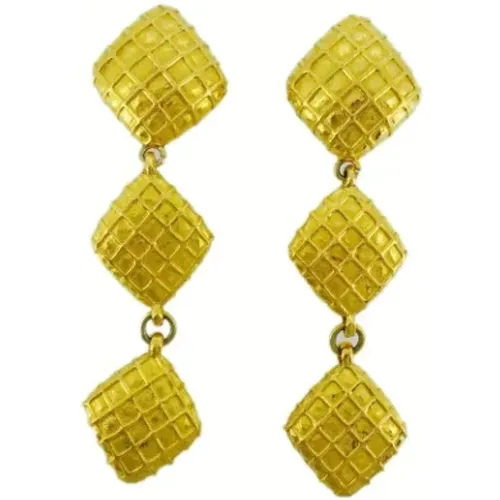 Pre-owned Jewellery, female, , Size: ONE SIZE Pre-owned Fabric earrings - Chanel Vintage - Modalova