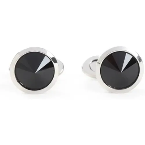 Cufflinks & Tie Clips, male, , Size: ONE SIZE Cufflink Stylish Accessory - Giorgio Armani - Modalova