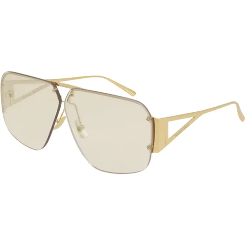 Gold/Gelbe Sonnenbrille Bv1065S , unisex, Größe: 67 MM - Bottega Veneta - Modalova