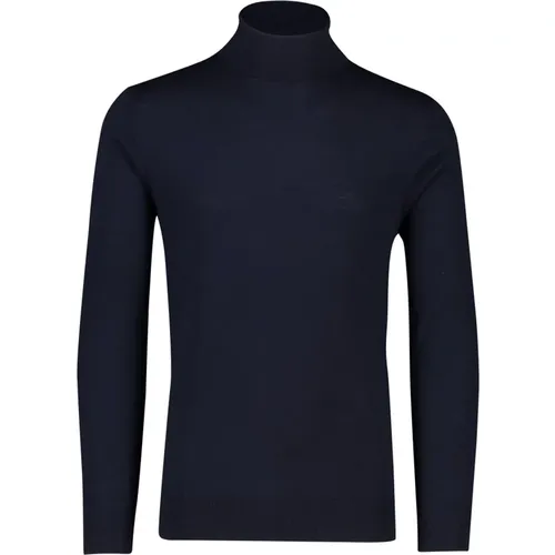 Dark Merino Wool Turtleneck Sweater , male, Sizes: L, M - Profuomo - Modalova