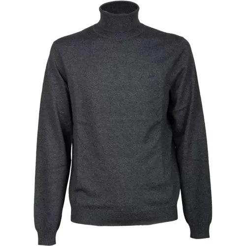 Dunkelgrauer Rollkragen Turtle Solid Pullover , Herren, Größe: S - Sun68 - Modalova