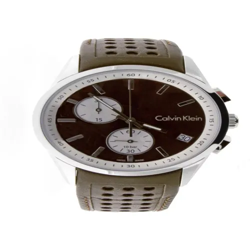Bold Leather Strap Quartz Watch , female, Sizes: ONE SIZE - Calvin Klein - Modalova