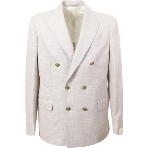 Sand Wool Blend Jacket , male, Sizes: L - Eleventy - Modalova