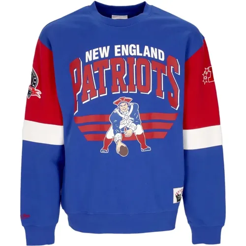 Sweatshirts, male, , Size: M New England Patriots Crewneck Sweatshirt - Mitchell & Ness - Modalova