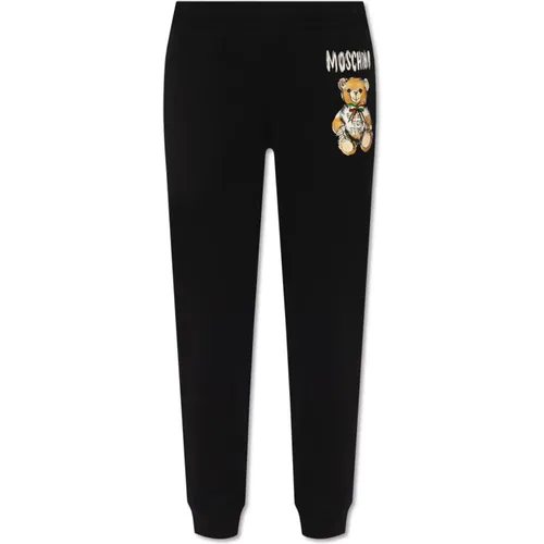 Sweatpants, female, , Size: XS Sweatpants with logo - Moschino - Modalova