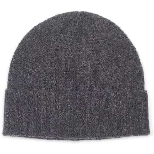 Beanies, male, , Size: ONE SIZE Classic Cashmere Beanie Dark Grey - Howard London - Modalova