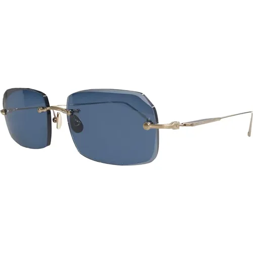 Sunglasses, male, , Size: 57 MM Gold Blue Grey Sunglasses - Matsuda - Modalova