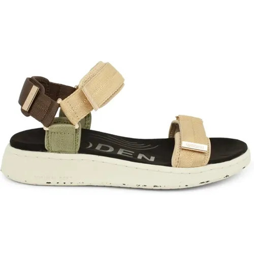 Multi-line Sandals , female, Sizes: 7 UK - Woden - Modalova