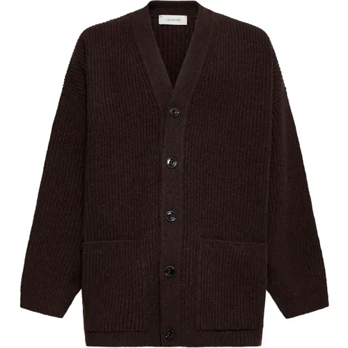 Chunky Ribbed Wool Cardigan , male, Sizes: S - Lemaire - Modalova