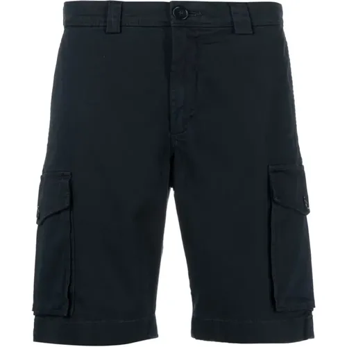 Blaue Shorts mit Knopf- und Reißverschluss - Woolrich - Modalova