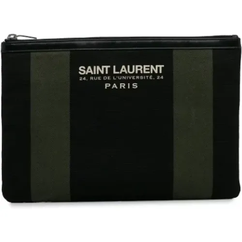 Pre-owned Clutches, female, , Size: ONE SIZE Pre-owned Leather clutches - Yves Saint Laurent Vintage - Modalova