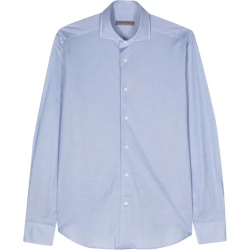 Piqué Cotton Shirt , male, Sizes: 4XL, 5XL, L - Corneliani - Modalova