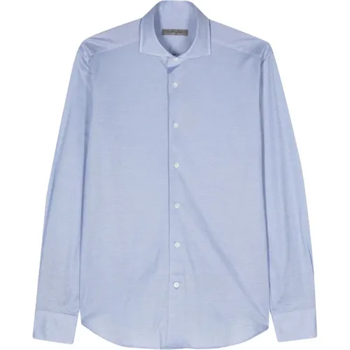 Piqué Cotton Shirt , male, Sizes: 4XL, M, 2XL, 5XL, L - Corneliani - Modalova