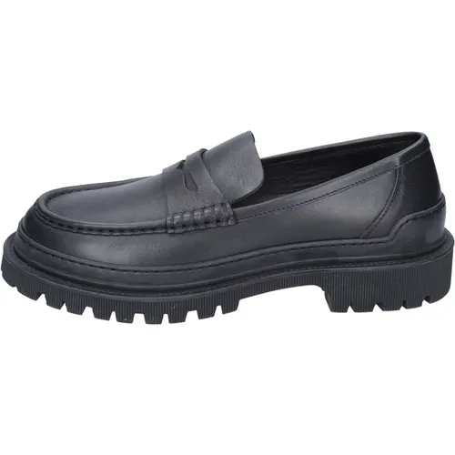 Loafers, male, , Size: 9 US Leather Men's Loafers Shoes - Stokton - Modalova