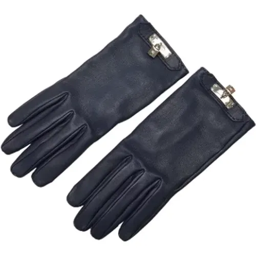 Pre-owned Leather gloves , female, Sizes: ONE SIZE - Hermès Vintage - Modalova