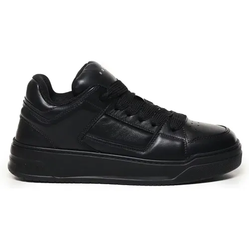 Schwarze Ledersneakers mit Gummisohle , Herren, Größe: 42 1/2 EU - Hogan - Modalova