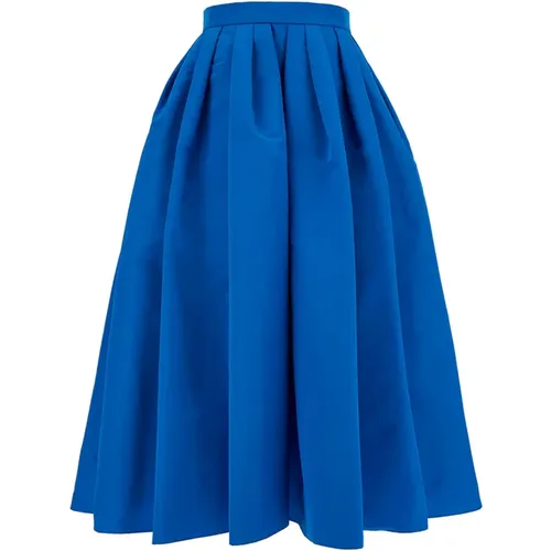 Pleated Midi Skirt , female, Sizes: XS, M - alexander mcqueen - Modalova