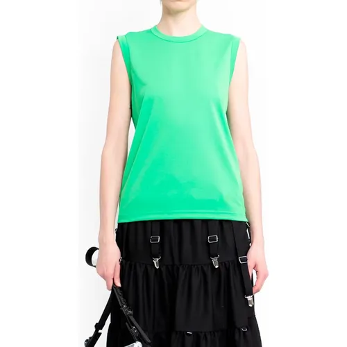 Sleeveless Jersey T-Shirt , female, Sizes: L, XS, M, S - Comme des Garçons - Modalova