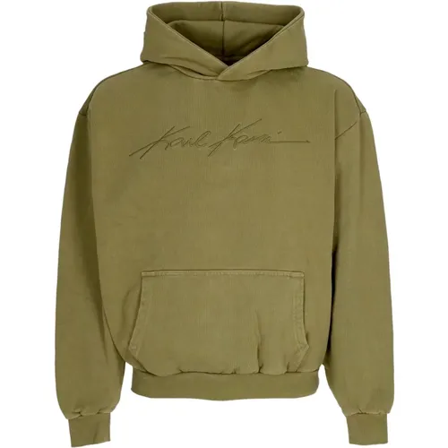 Hoodies, male, , Size: S Autograph Heavy Hoodie with Front Pocket - Karl Kani - Modalova