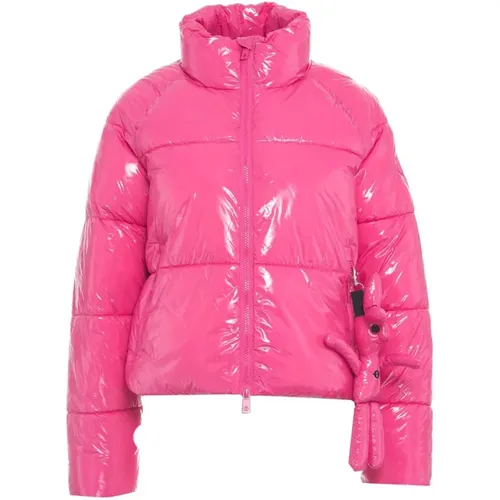 Rosa Winterjacke Damenmode , Damen, Größe: S - Ottod'Ame - Modalova