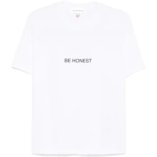 T-Shirts, female, , Size: XS Be Honest Print T-shirt - Victoria Beckham - Modalova